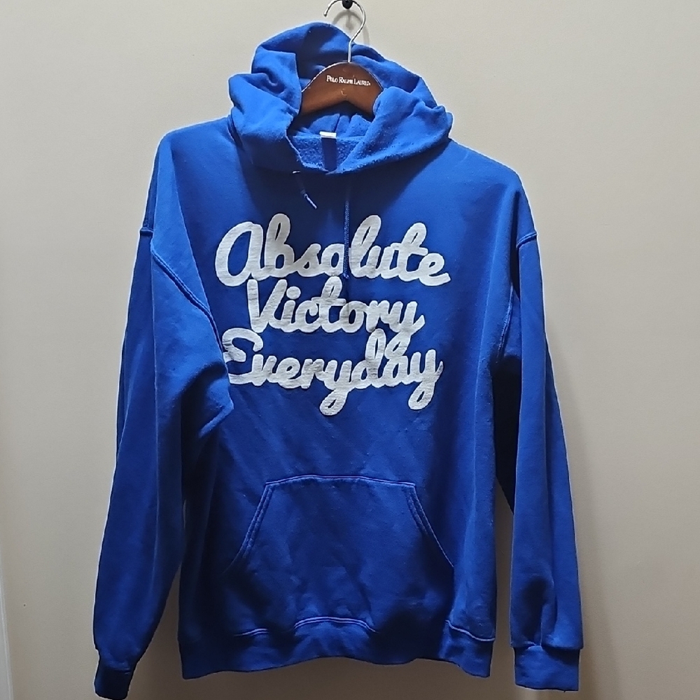 AVE Blue Hoodie with White Text